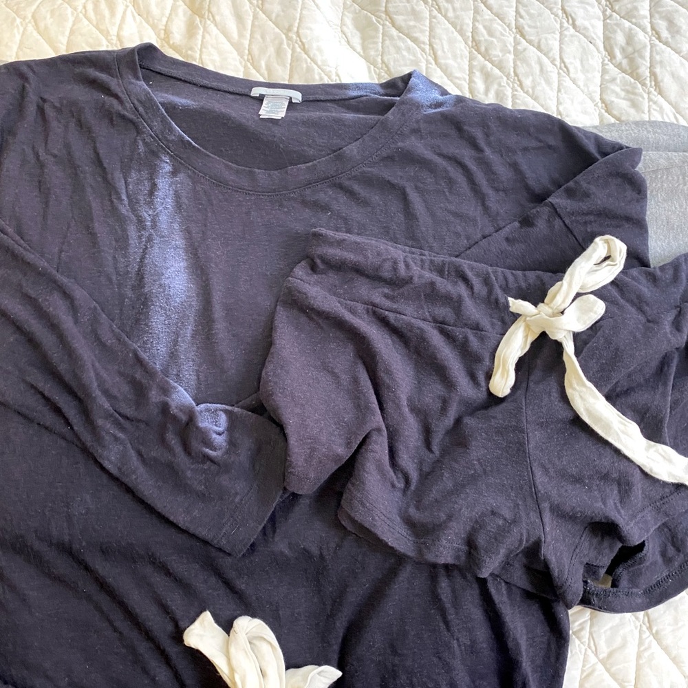 Eberjey Pajama heather Slouchy Tee & PJ shorts